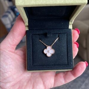 Van Cleef & Arpels Pink Clover Necklace